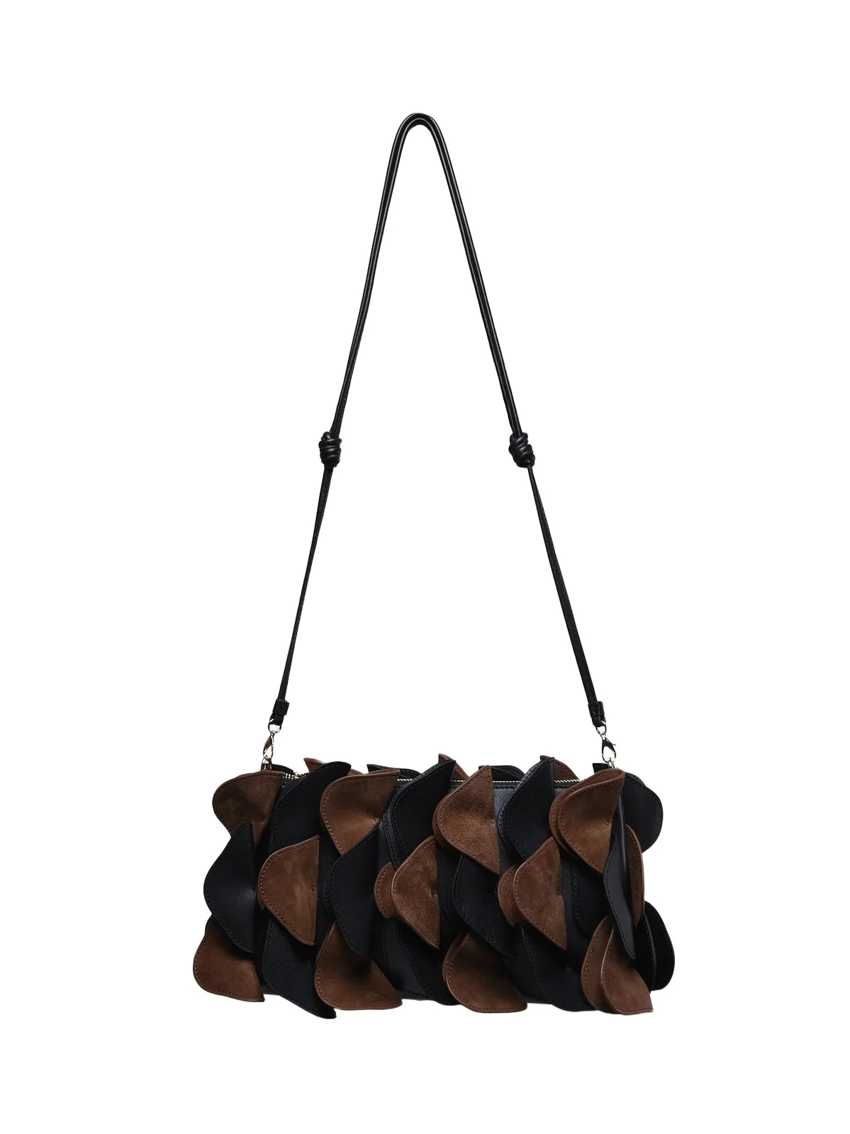 Women's Leather & Suede Flower Clutch Bag