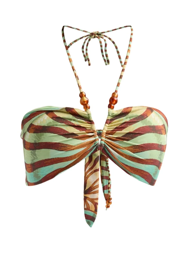 Women's Stripe Halter Bikini Top Women's Stripe Halter Bikini Top