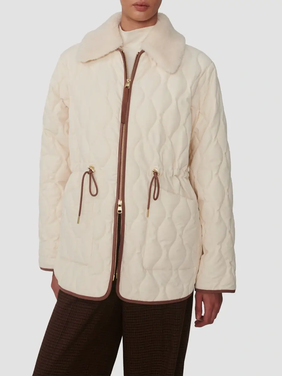 Varley Women's Bartley Faux Fur-Collar Quilted Twill Jacket | Thumbnail 4 Varley Women's Bartley Faux Fur-Collar Quilted Twill Jacket | Thumbnail 4