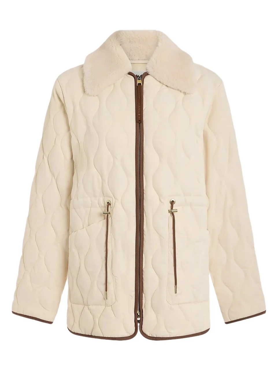 Women's Bartley Faux Fur-Collar Quilted Twill Jacket