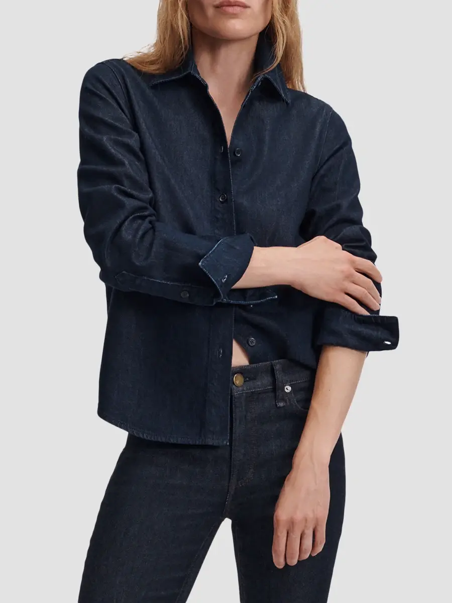 rag & bone Women's Dayton Denim Button-Front Shirt | Thumbnail 4 rag & bone Women's Dayton Denim Button-Front Shirt | Thumbnail 4