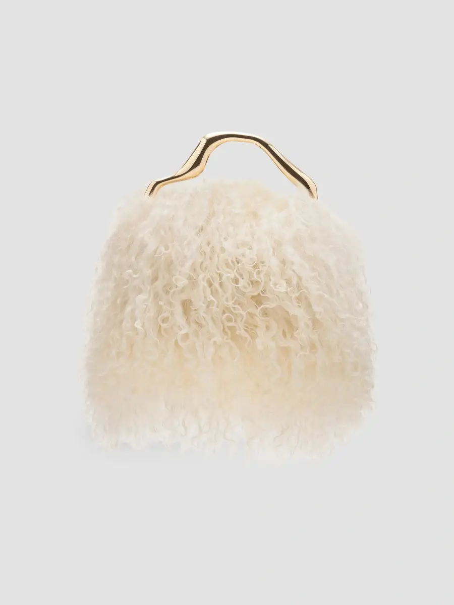 Cult Gaia Women's Solene Shearling Mini Handle Bag | Thumbnail 3 Cult Gaia Women's Solene Shearling Mini Handle Bag | Thumbnail 3