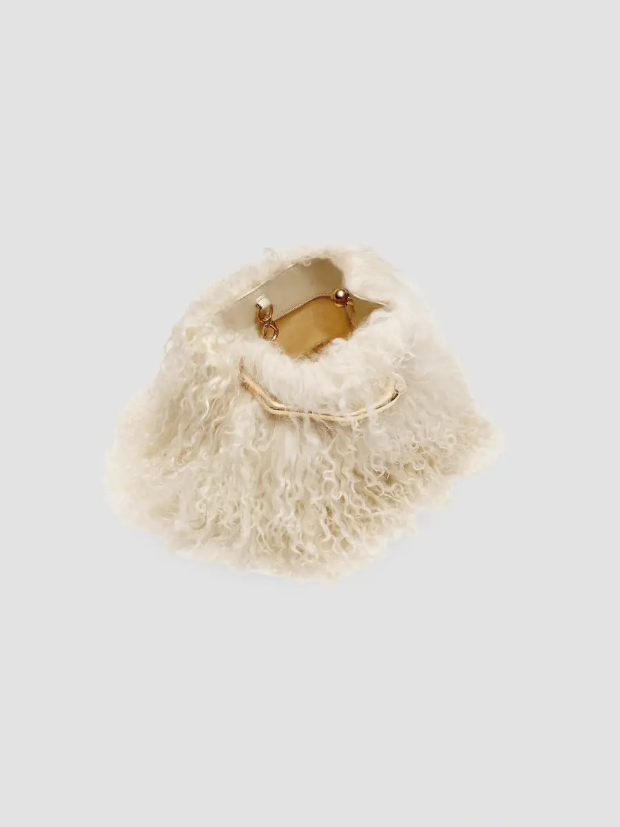 Cult Gaia Women's Solene Shearling Mini Handle Bag | Thumbnail 4 Cult Gaia Women's Solene Shearling Mini Handle Bag | Thumbnail 4