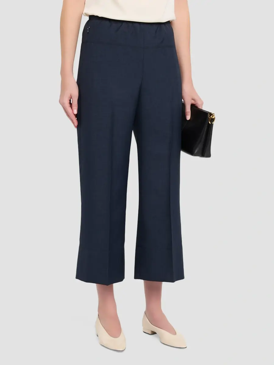 Theory Women's City Twill Wide-Leg Crop Pants | Thumbnail 4 Theory Women's City Twill Wide-Leg Crop Pants | Thumbnail 4