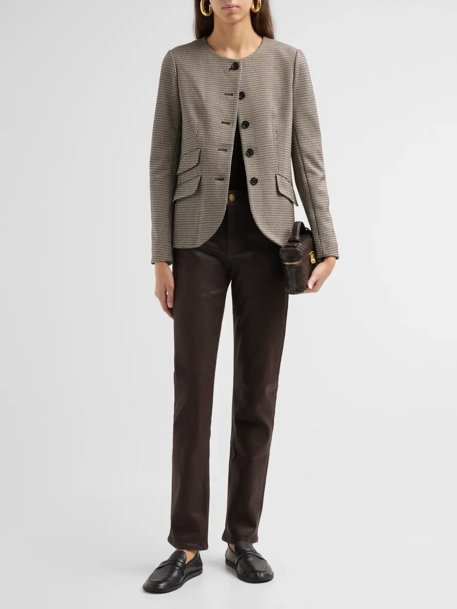rag & bone Women's Collarless Slade Ponte Jacquard Blazer | Thumbnail 2 rag & bone Women's Collarless Slade Ponte Jacquard Blazer | Thumbnail 2