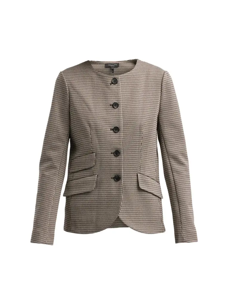 Women's Collarless Slade Ponte Jacquard Blazer
