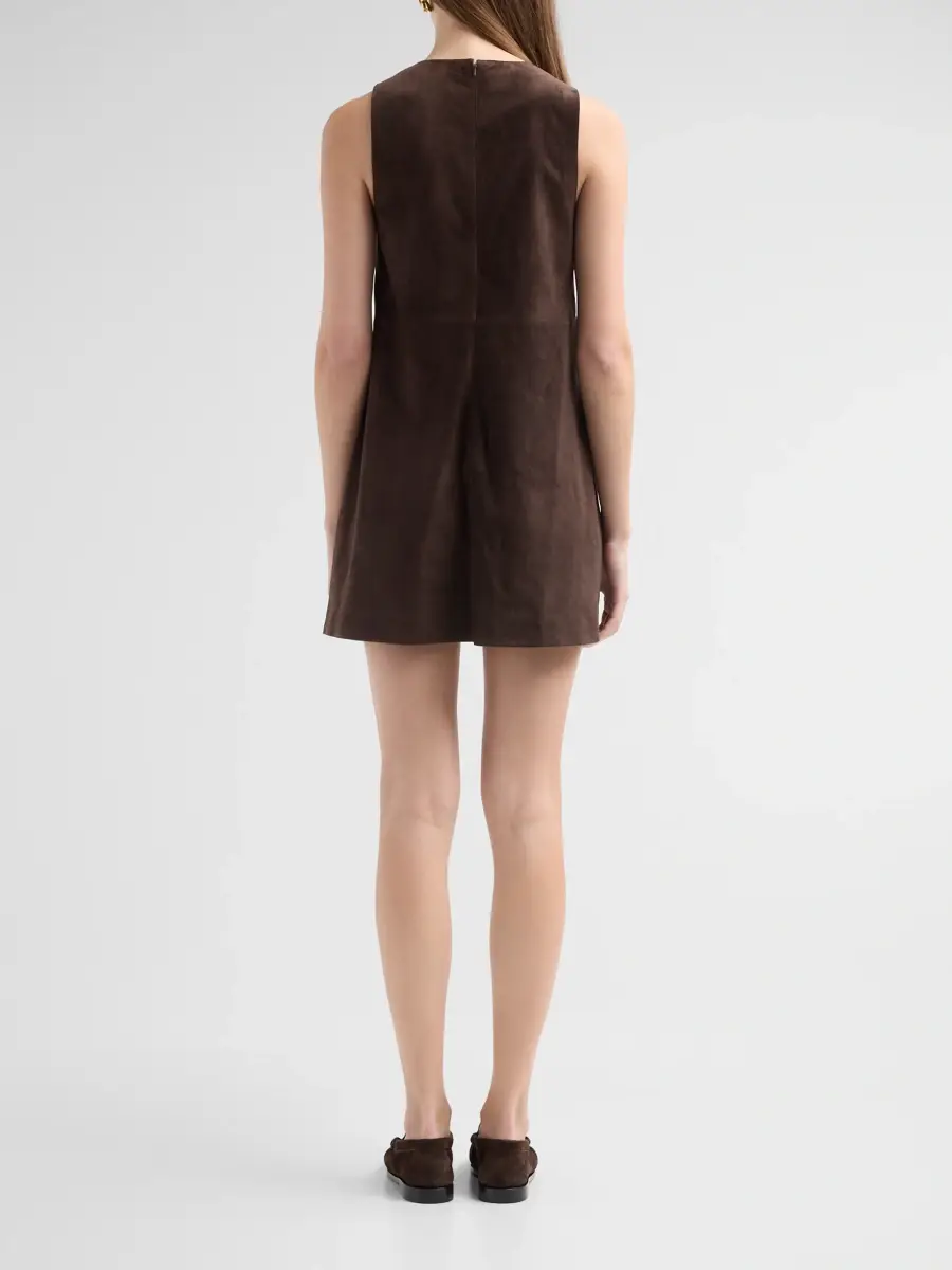 Theory Women's Suede Shift Mini Dress | Thumbnail 3 Theory Women's Suede Shift Mini Dress | Thumbnail 3