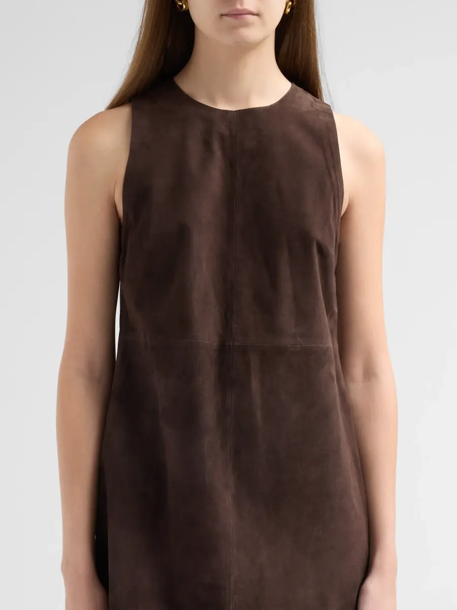 Theory Women's Suede Shift Mini Dress | Thumbnail 5 Theory Women's Suede Shift Mini Dress | Thumbnail 5