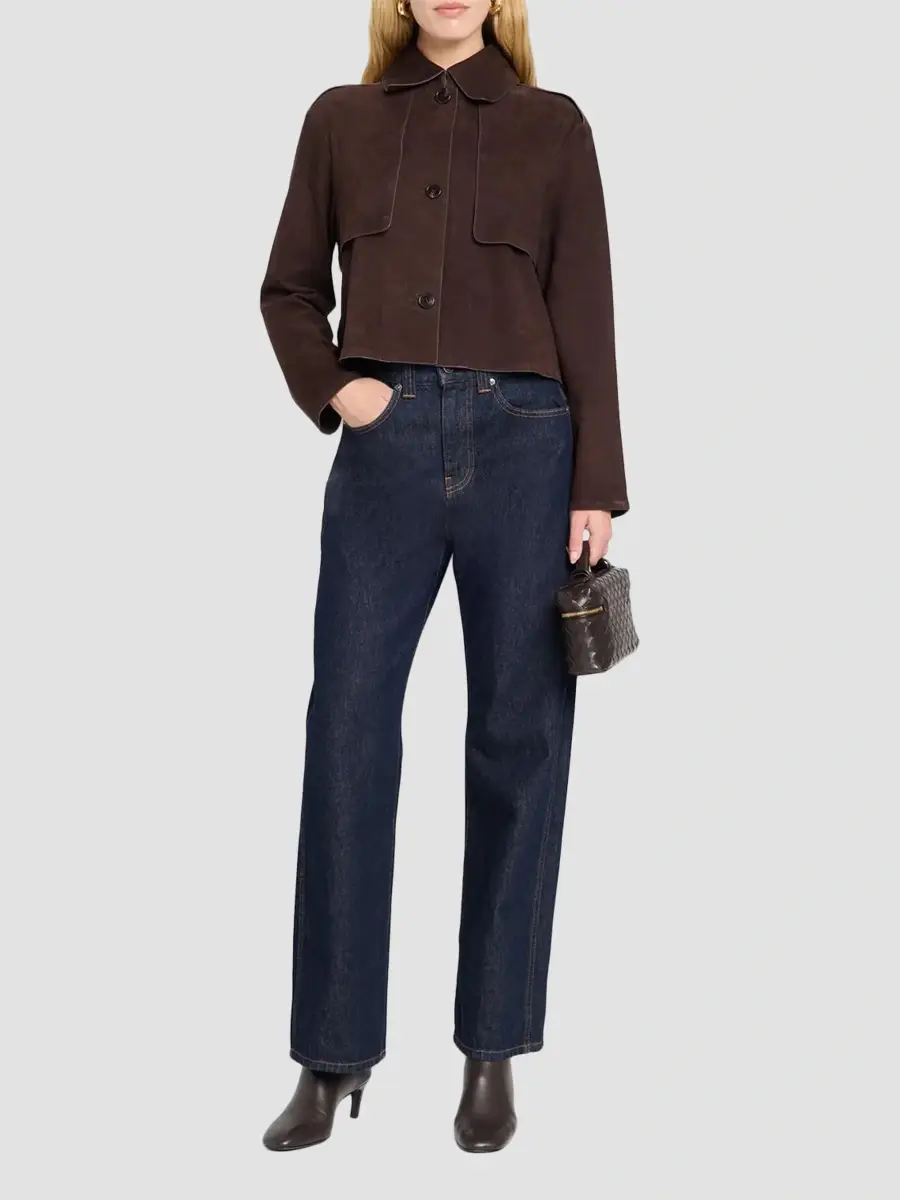 Theory Women's Rese Suede Crop Trench Jacket | Thumbnail 2 Theory Women's Rese Suede Crop Trench Jacket | Thumbnail 2
