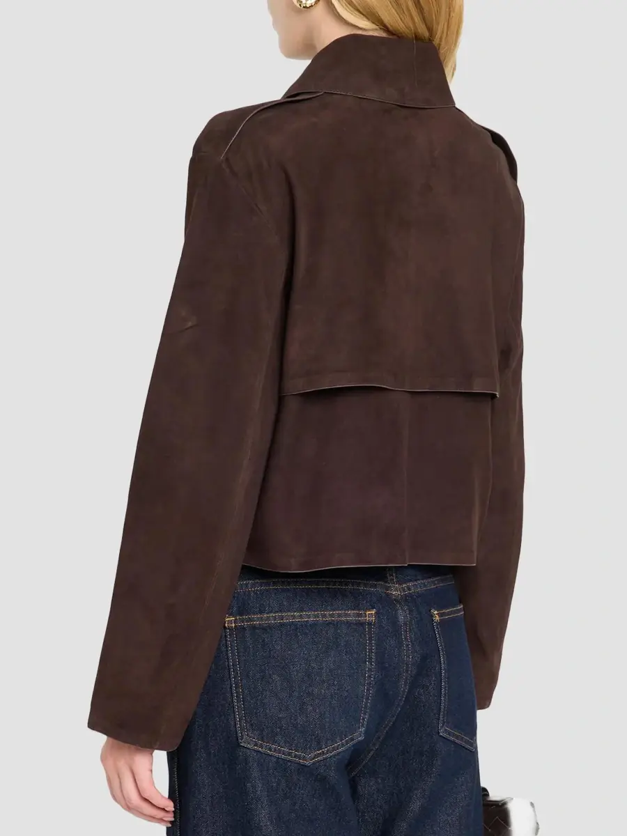 Theory Women's Rese Suede Crop Trench Jacket | Thumbnail 3 Theory Women's Rese Suede Crop Trench Jacket | Thumbnail 3