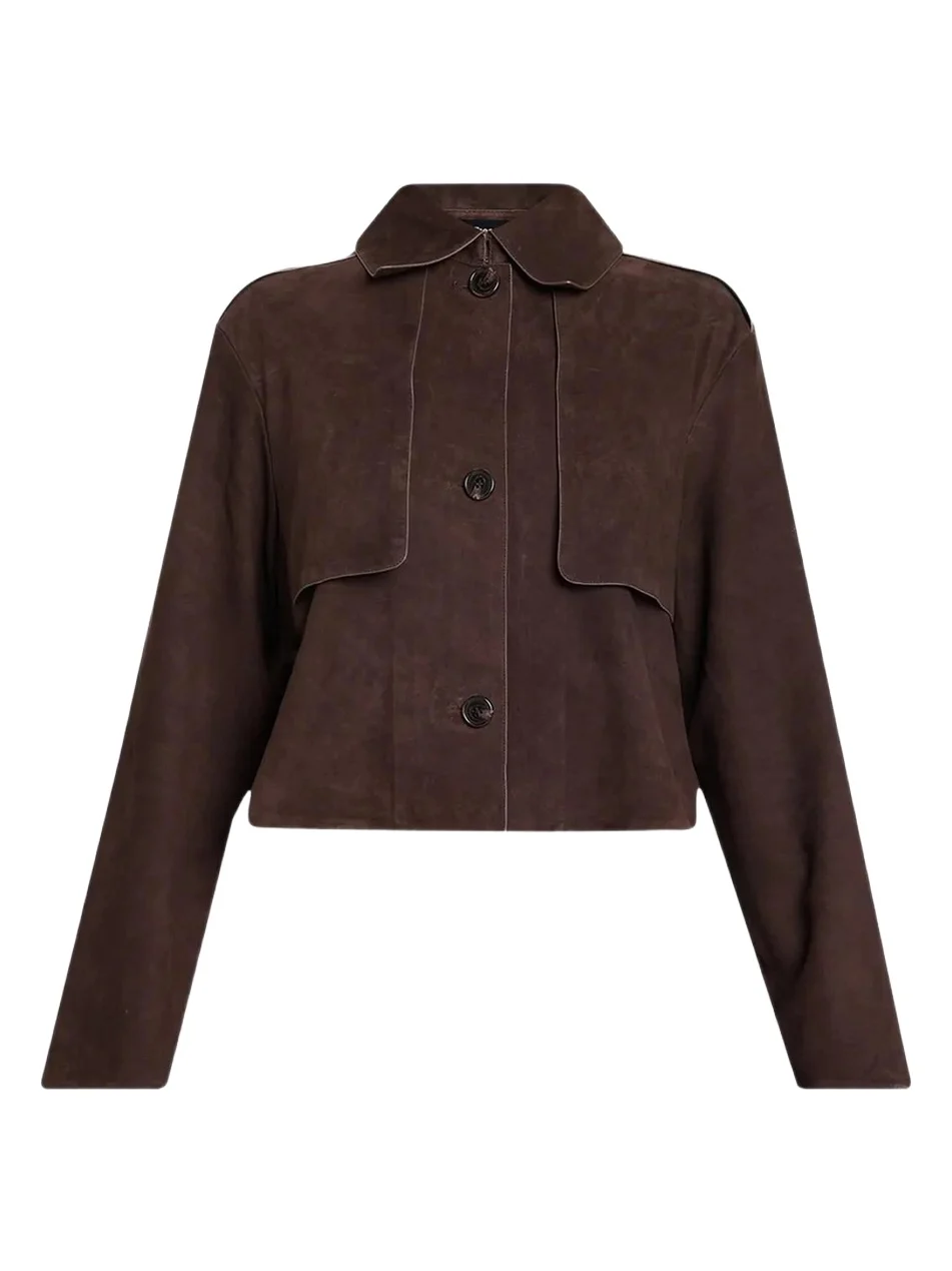 Theory Women's Rese Suede Crop Trench Jacket