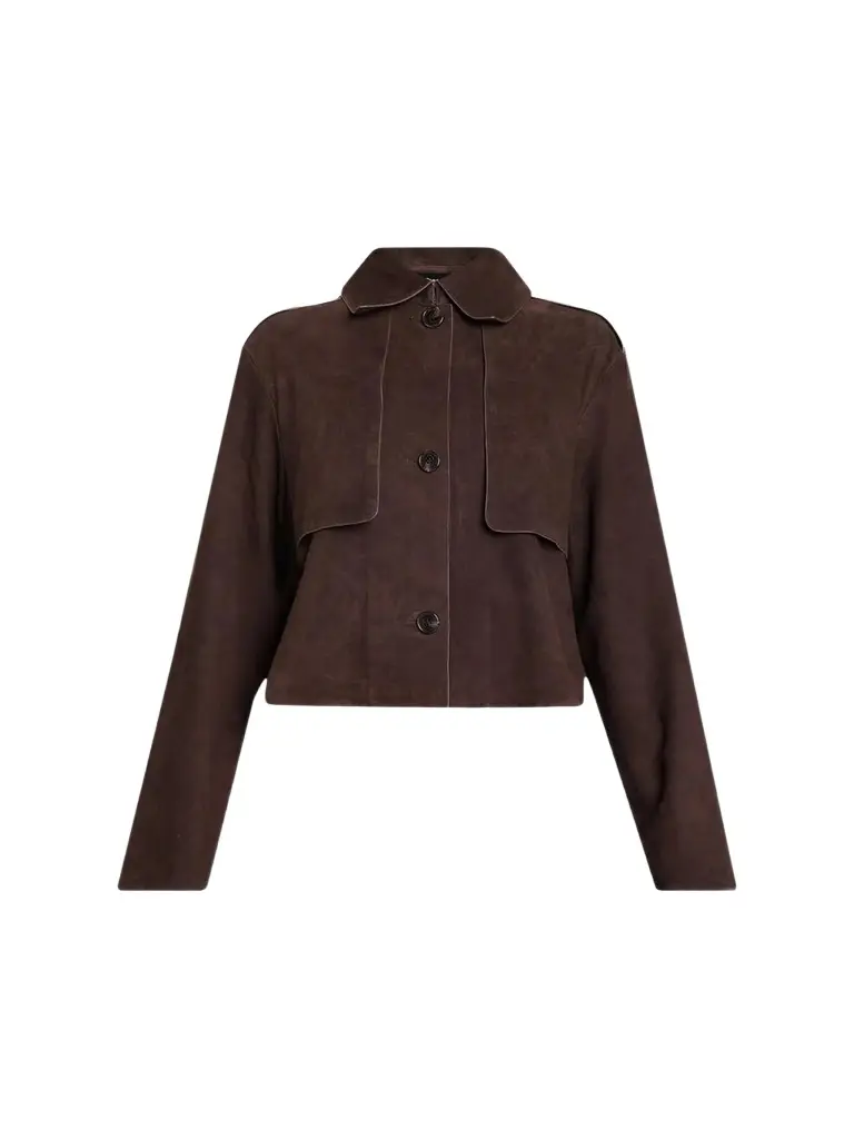 Theory Women's Rese Suede Crop Trench Jacket