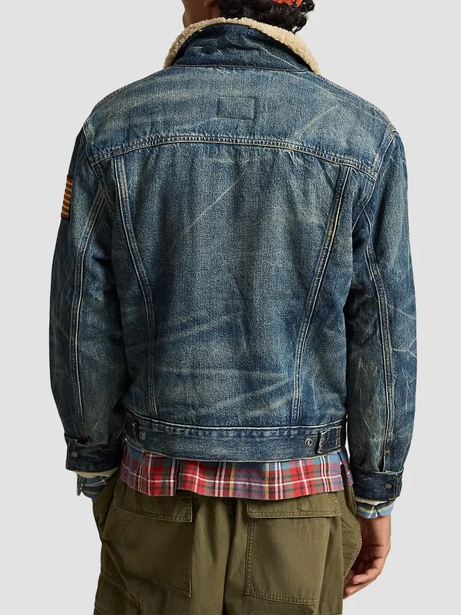 Polo Ralph Lauren Men's Fleece-Lined Denim Trucker Jacket | Thumbnail 3 Polo Ralph Lauren Men's Fleece-Lined Denim Trucker Jacket | Thumbnail 3
