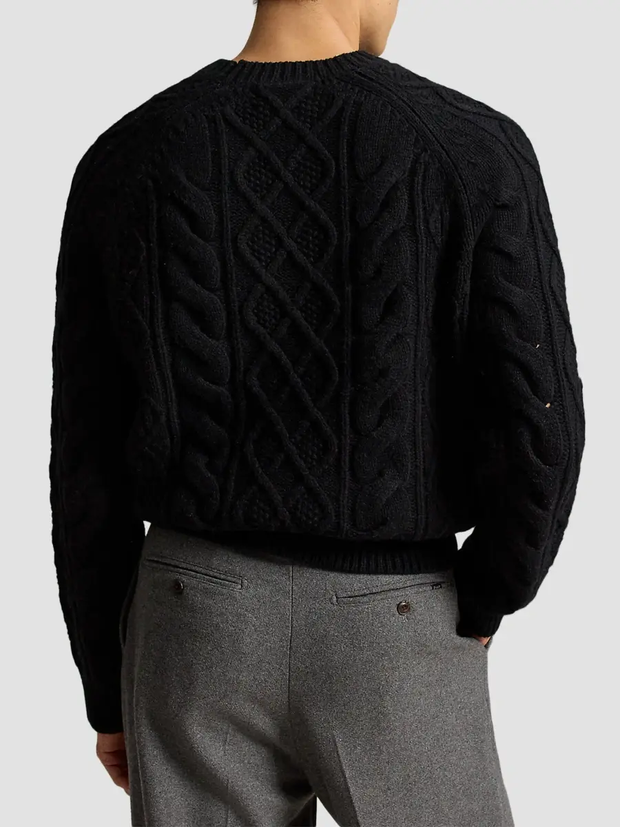 Polo Ralph Lauren Men's Aran Wool-Alpaca Cable-Knit Sweater | Thumbnail 3 Polo Ralph Lauren Men's Aran Wool-Alpaca Cable-Knit Sweater | Thumbnail 3