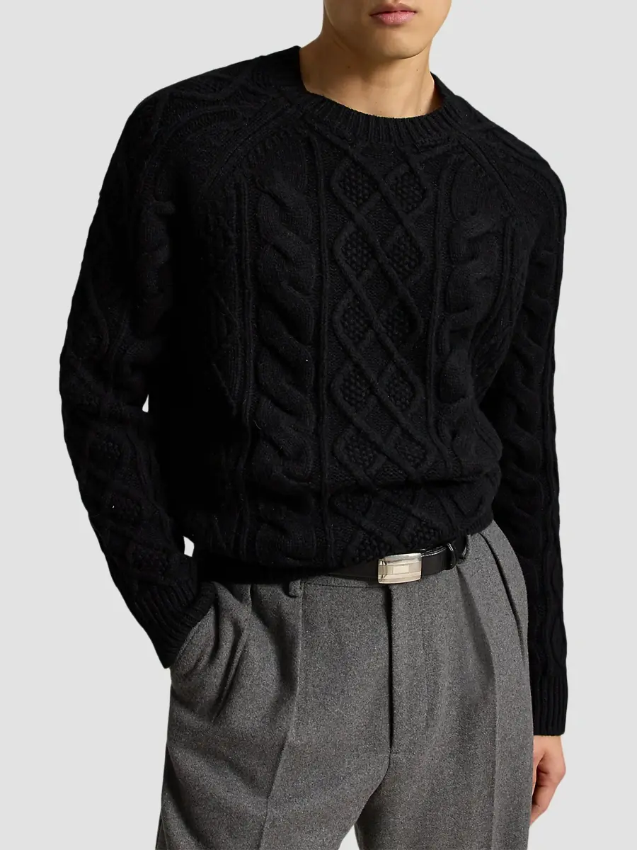 Polo Ralph Lauren Men's Aran Wool-Alpaca Cable-Knit Sweater | Thumbnail 4 Polo Ralph Lauren Men's Aran Wool-Alpaca Cable-Knit Sweater | Thumbnail 4