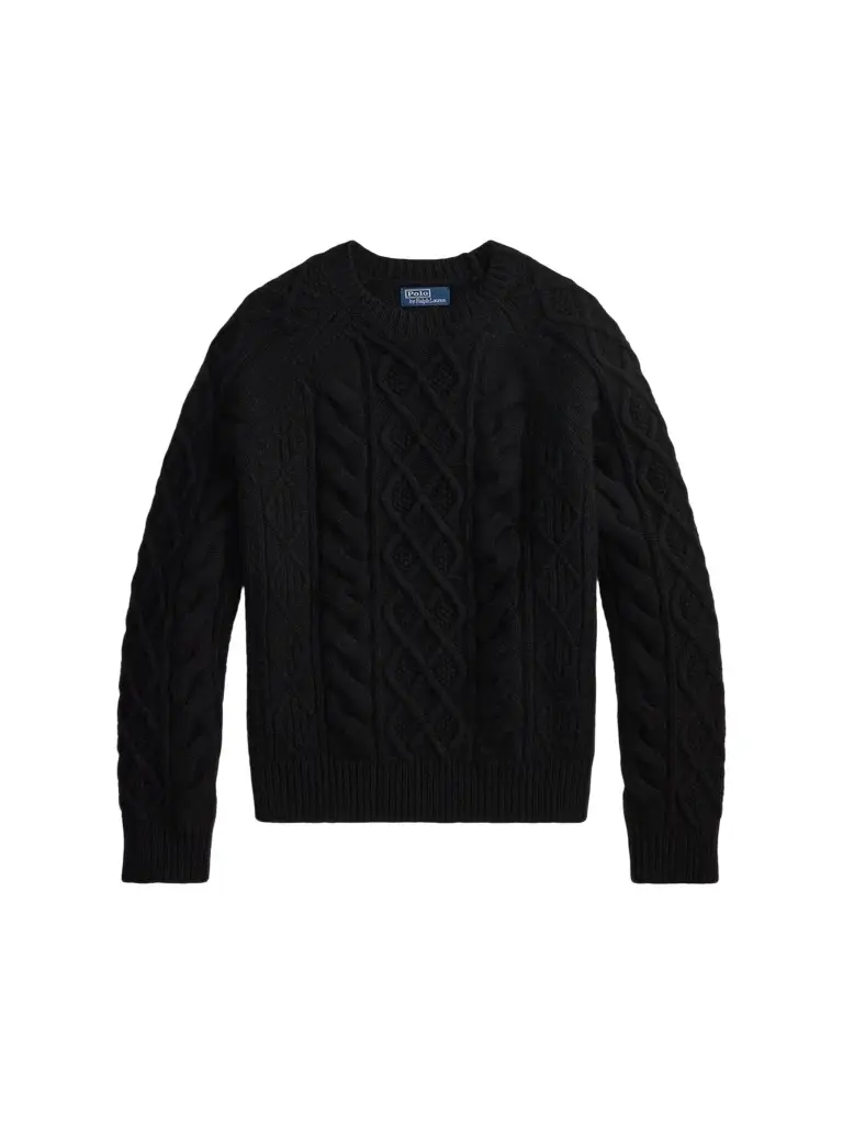 Polo Ralph Lauren Men's Aran Wool-Alpaca Cable-Knit Sweater