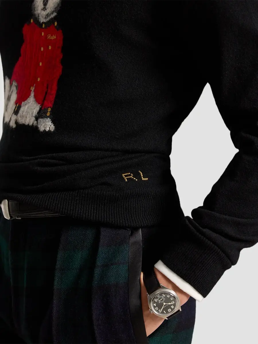 Polo Ralph Lauren Men's Dog-Intarsia Cashmere Crewneck Sweater | Thumbnail 5 Polo Ralph Lauren Men's Dog-Intarsia Cashmere Crewneck Sweater | Thumbnail 5