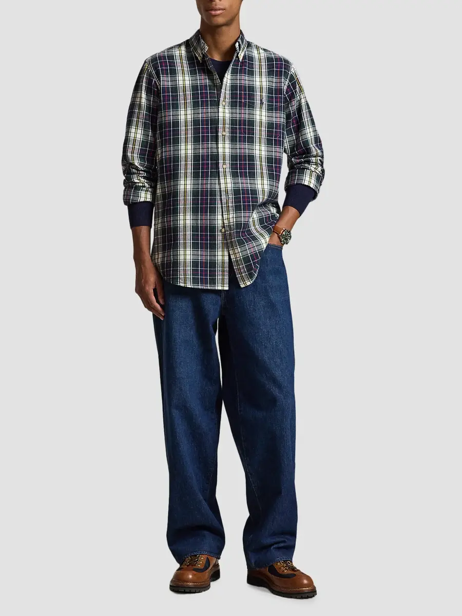 Polo Ralph Lauren Men's Plaid Brushed Oxford Cotton Classic-Fit Shirt | Thumbnail 2 Polo Ralph Lauren Men's Plaid Brushed Oxford Cotton Classic-Fit Shirt | Thumbnail 2