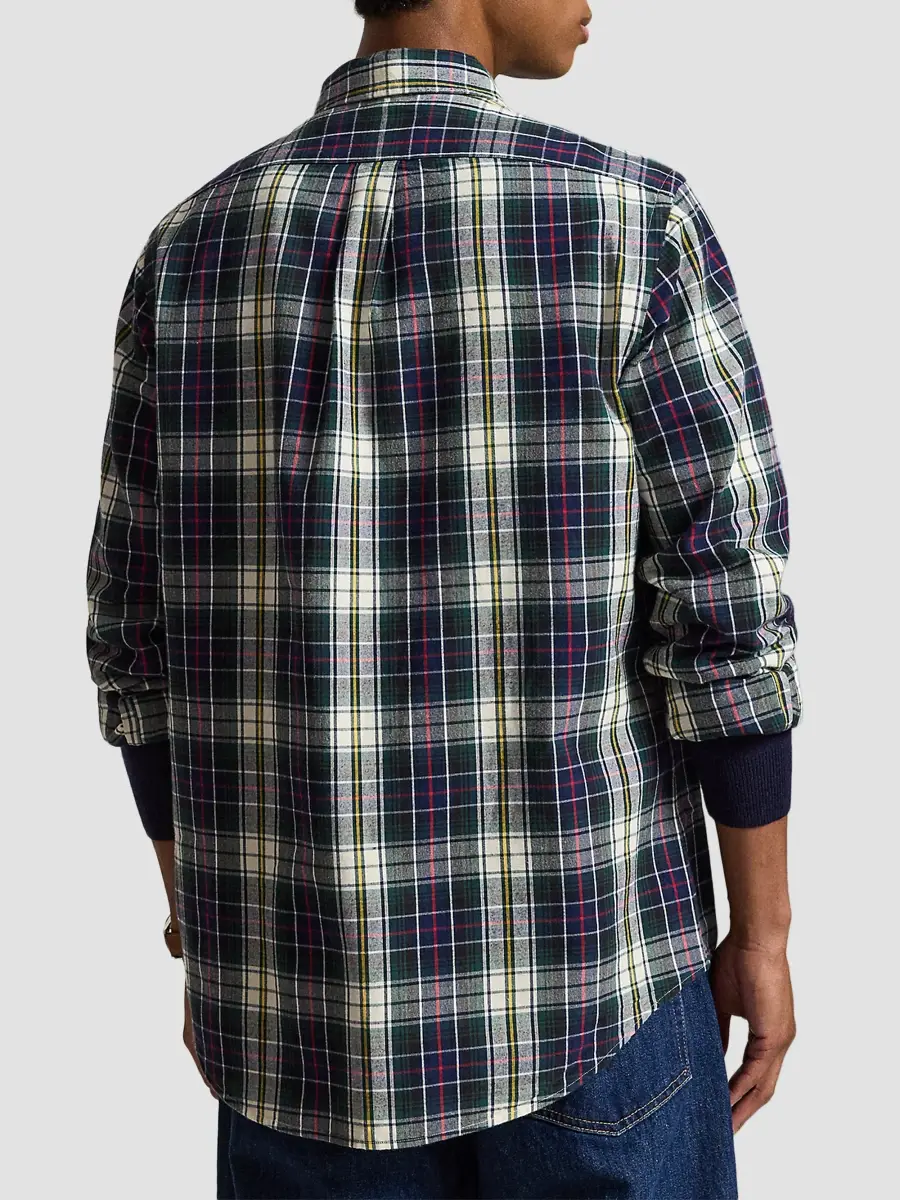 Polo Ralph Lauren Men's Plaid Brushed Oxford Cotton Classic-Fit Shirt | Thumbnail 3 Polo Ralph Lauren Men's Plaid Brushed Oxford Cotton Classic-Fit Shirt | Thumbnail 3