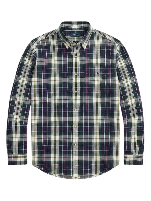 Men's Plaid Brushed Oxford Cotton Classic-Fit Shirt