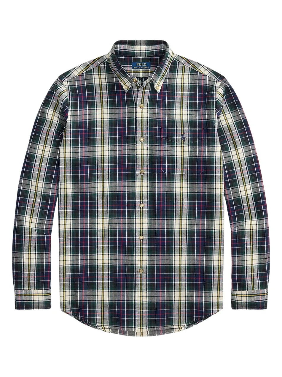Men's Plaid Brushed Oxford Cotton Classic-Fit Shirt Men's Plaid Brushed Oxford Cotton Classic-Fit Shirt