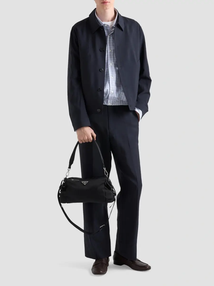 Prada Men's Explore Re-Nylon and Leather Bag | Thumbnail 2 Prada Men's Explore Re-Nylon and Leather Bag | Thumbnail 2