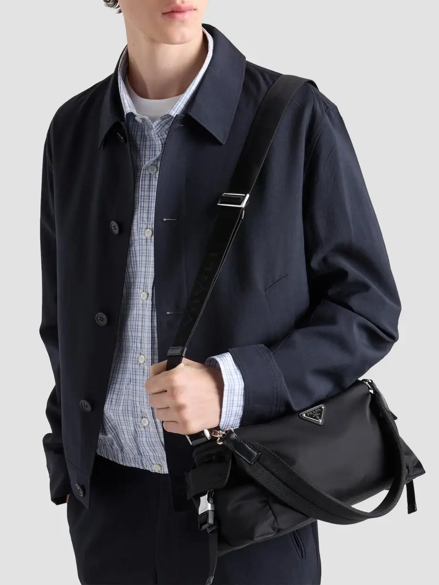 Prada Men's Explore Re-Nylon and Leather Bag | Thumbnail 3 Prada Men's Explore Re-Nylon and Leather Bag | Thumbnail 3