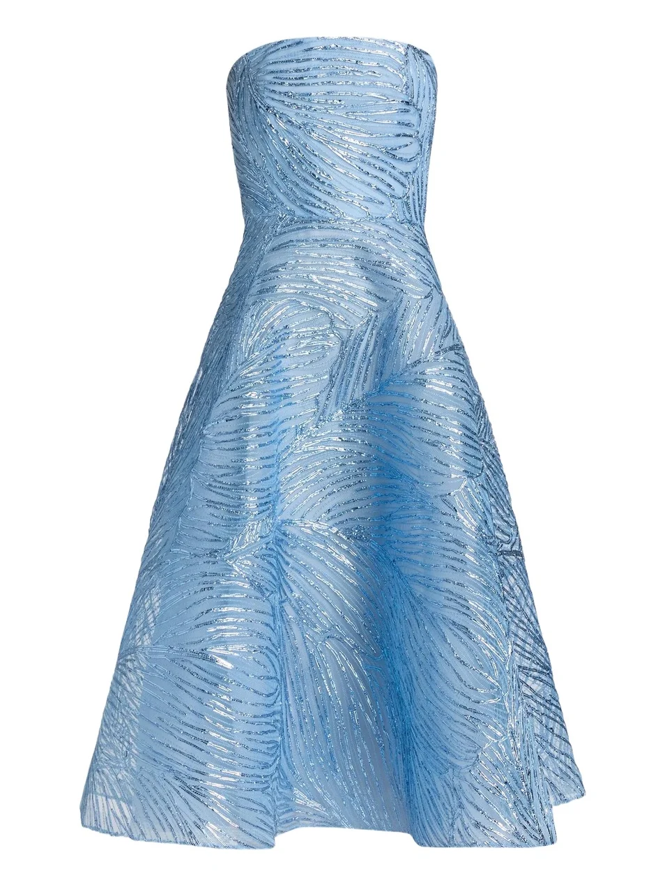 Women's Strapless Raffia Cocktail Dress