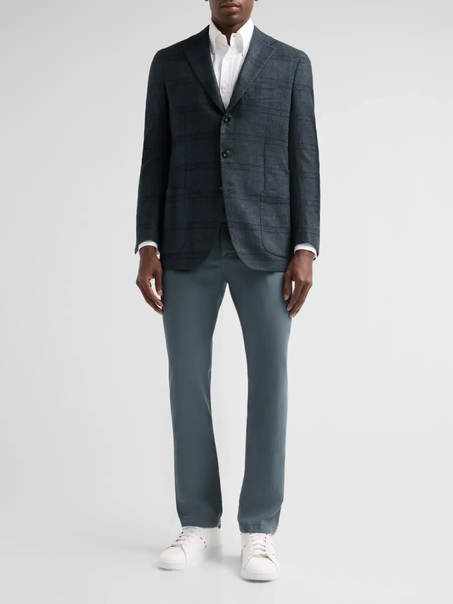 Kiton Men's Plaid Cashmere Single-Breasted Sport Coat | Thumbnail 2