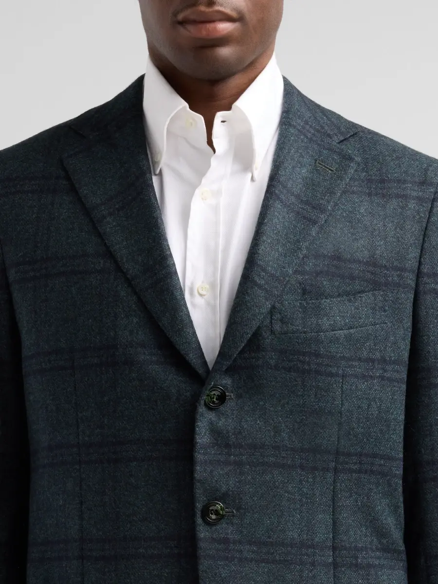 Kiton Men's Plaid Cashmere Single-Breasted Sport Coat | Thumbnail 5