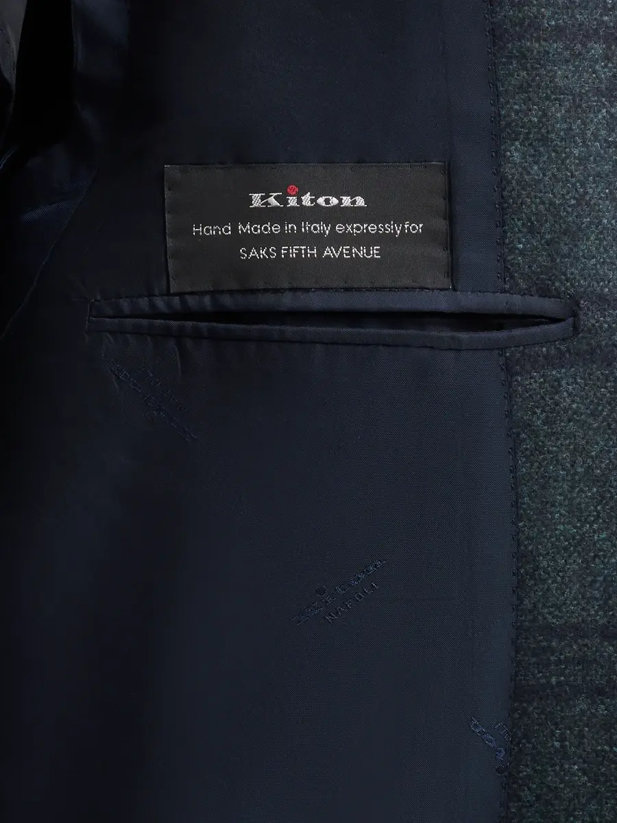 Kiton Men's Plaid Cashmere Single-Breasted Sport Coat | Thumbnail 6