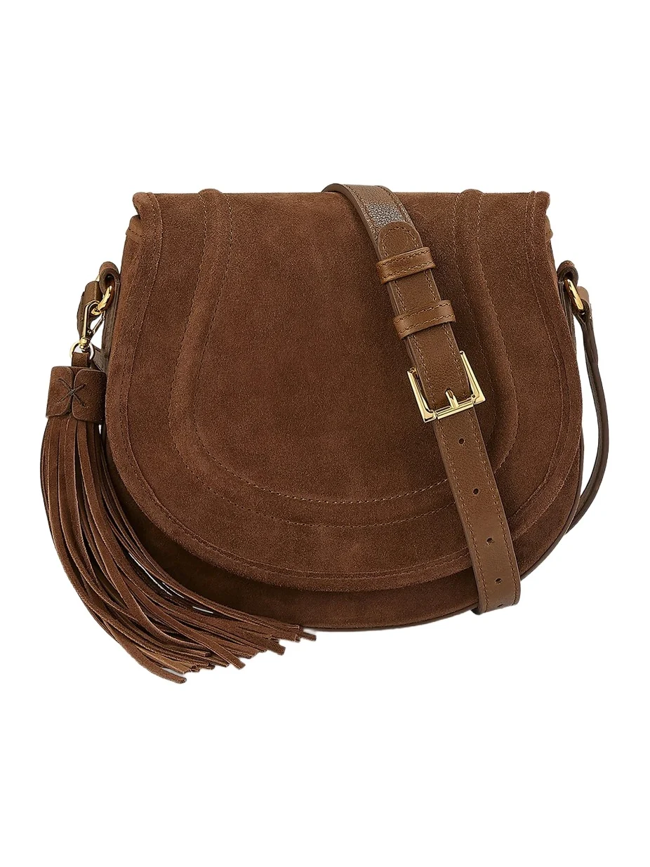 GiGi New York Women's Jenni Suede Saddle Bag