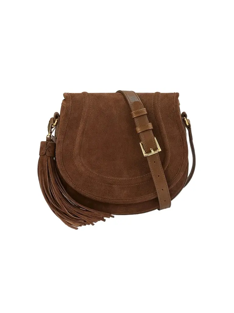 GiGi New York Women's Jenni Suede Saddle Bag