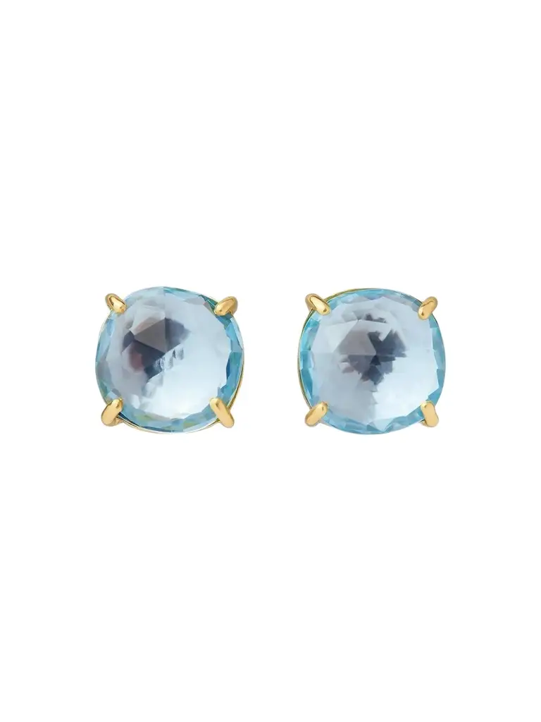 MARCO BICEGO Women's 18K Yellow Gold Jaipur Color Blue Topaz Stud Earrings