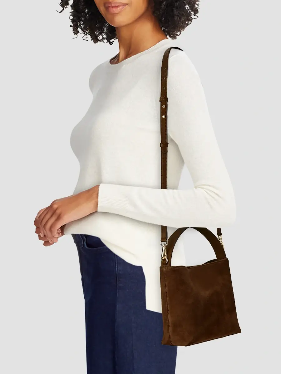 GiGi New York Women's Tate Suede Bucket Bag | Thumbnail 2
