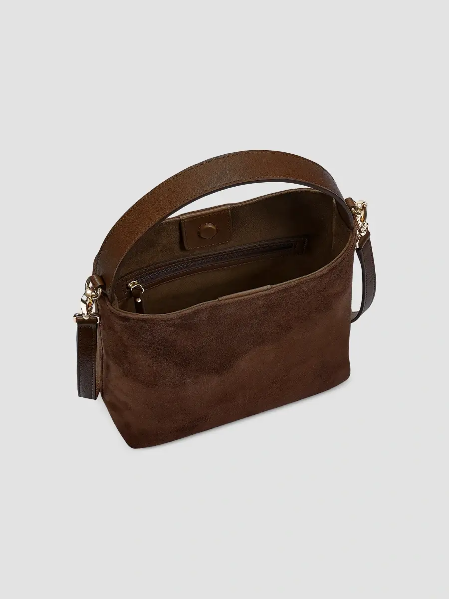 GiGi New York Women's Tate Suede Bucket Bag | Thumbnail 4