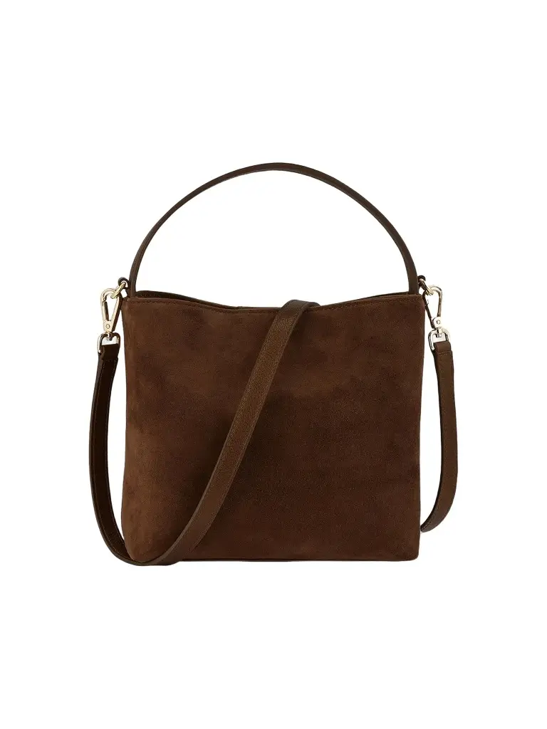 GiGi New York Women's Tate Suede Bucket Bag
