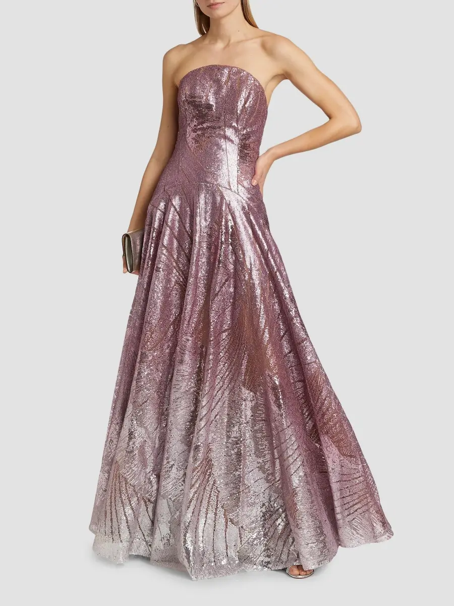 Rene Ruiz Collection Women's Sequined Strapless A-Line Gown | Thumbnail 2 Rene Ruiz Collection Women's Sequined Strapless A-Line Gown | Thumbnail 2
