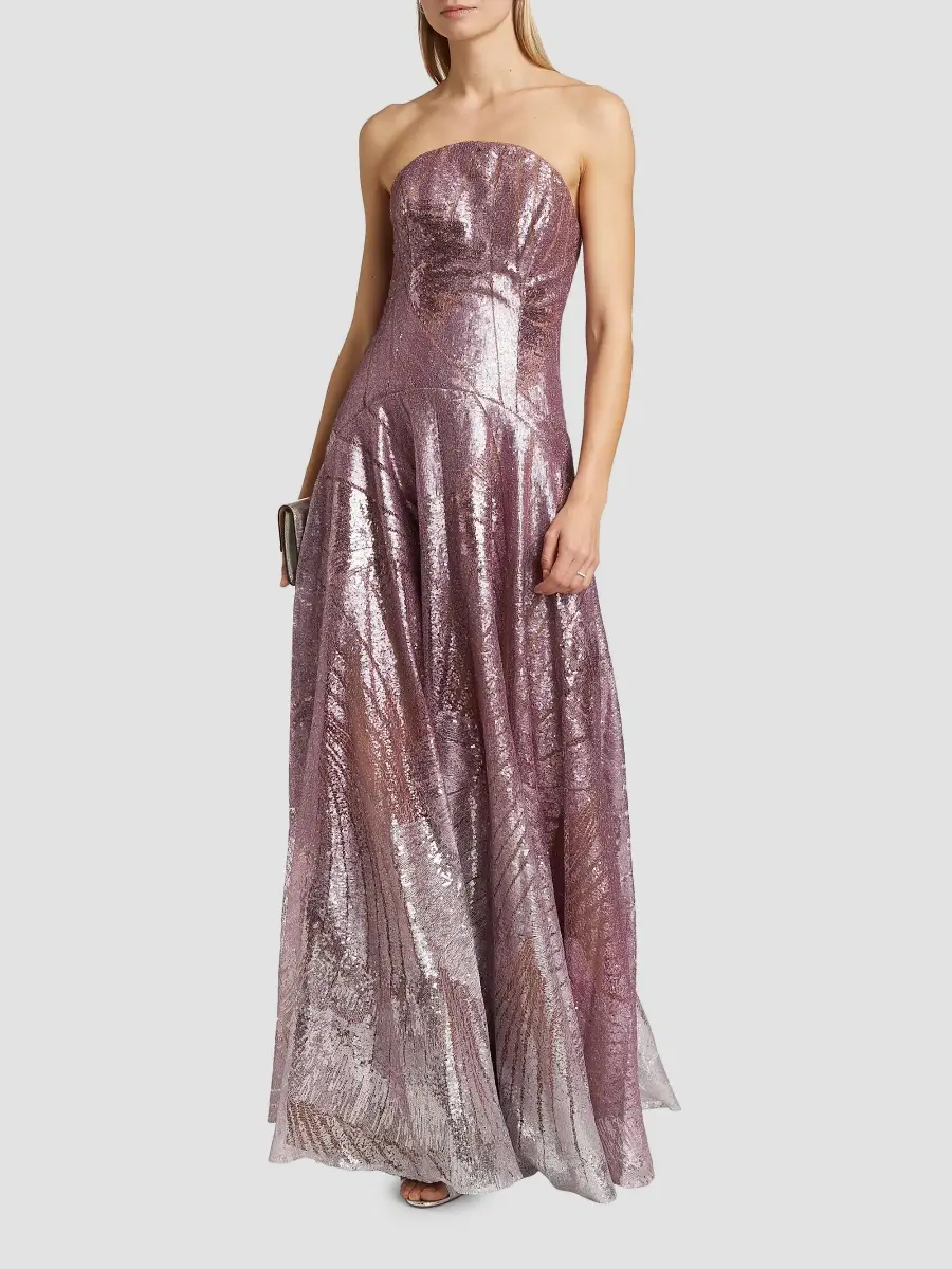 Rene Ruiz Collection Women's Sequined Strapless A-Line Gown | Thumbnail 3 Rene Ruiz Collection Women's Sequined Strapless A-Line Gown | Thumbnail 3