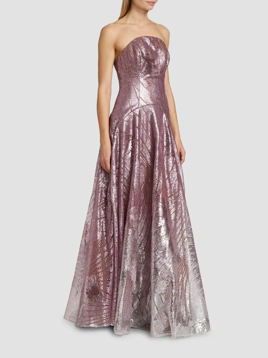 Rene Ruiz Collection Women's Sequined Strapless A-Line Gown | Thumbnail 4 Rene Ruiz Collection Women's Sequined Strapless A-Line Gown | Thumbnail 4