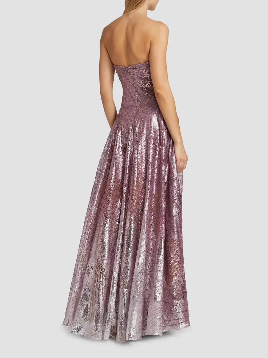 Rene Ruiz Collection Women's Sequined Strapless A-Line Gown | Thumbnail 5 Rene Ruiz Collection Women's Sequined Strapless A-Line Gown | Thumbnail 5
