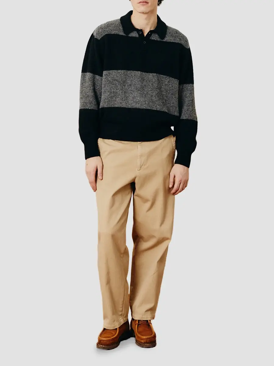 Corridor Men's Striped Alpaca-Blend Rugby Sweater | Thumbnail 2 Corridor Men's Striped Alpaca-Blend Rugby Sweater | Thumbnail 2