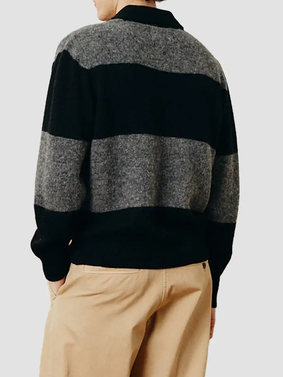Corridor Men's Striped Alpaca-Blend Rugby Sweater | Thumbnail 3 Corridor Men's Striped Alpaca-Blend Rugby Sweater | Thumbnail 3