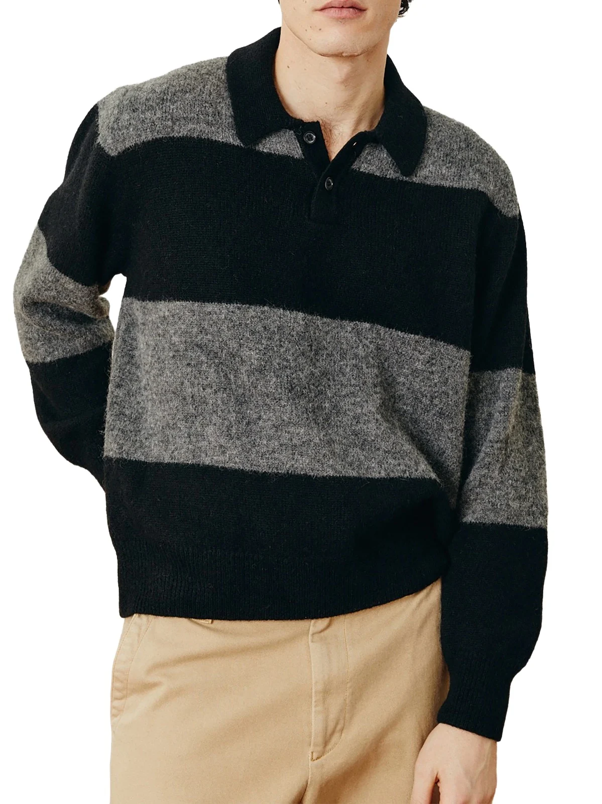 Corridor Men's Striped Alpaca-Blend Rugby Sweater