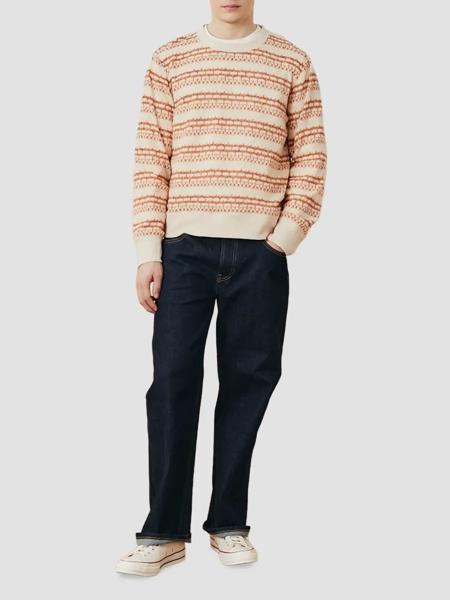 Corridor Men's Striped Pointelle-Knit Crewneck Sweater | Thumbnail 2