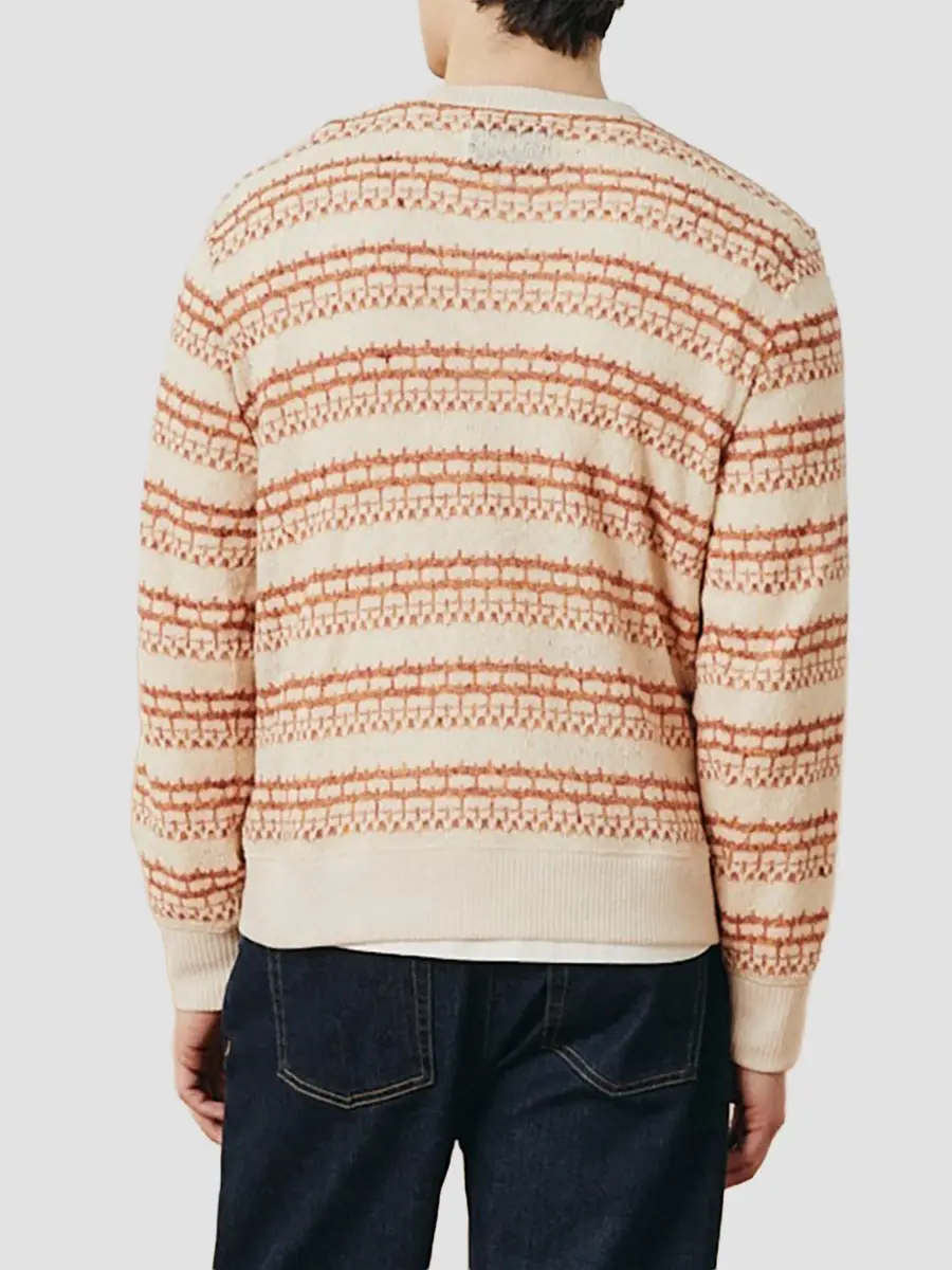 Corridor Men's Striped Pointelle-Knit Crewneck Sweater | Thumbnail 3