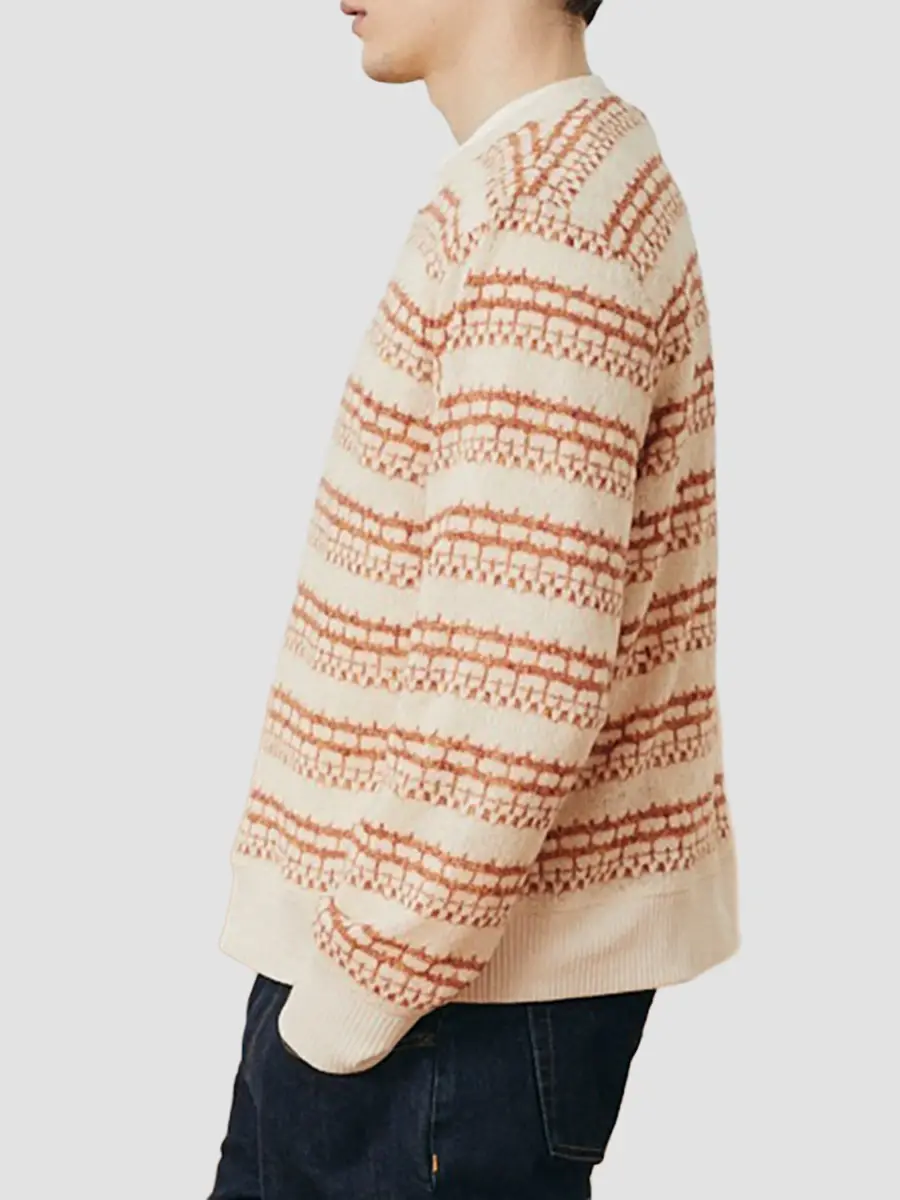 Corridor Men's Striped Pointelle-Knit Crewneck Sweater | Thumbnail 4