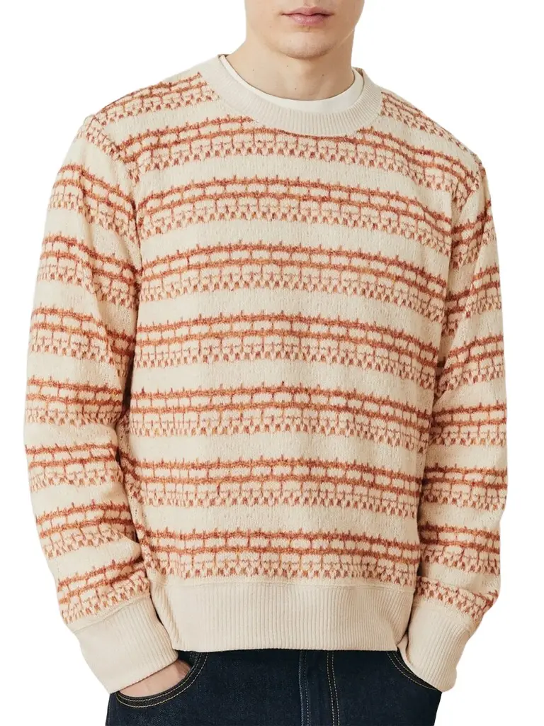 Corridor Men's Striped Pointelle-Knit Crewneck Sweater