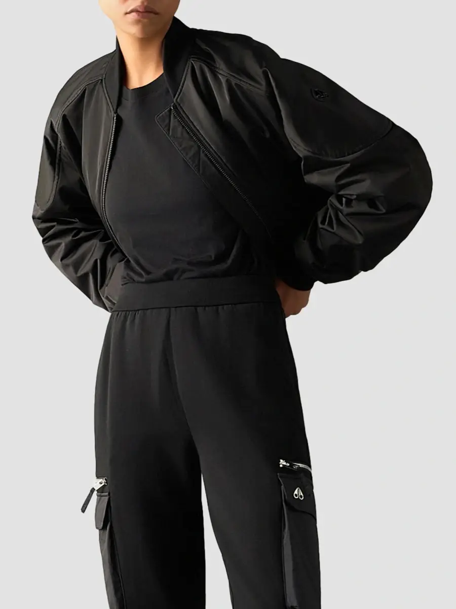Moose Knuckles Women's Satin Drift Satin Bomber | Thumbnail 4 Moose Knuckles Women's Satin Drift Satin Bomber | Thumbnail 4