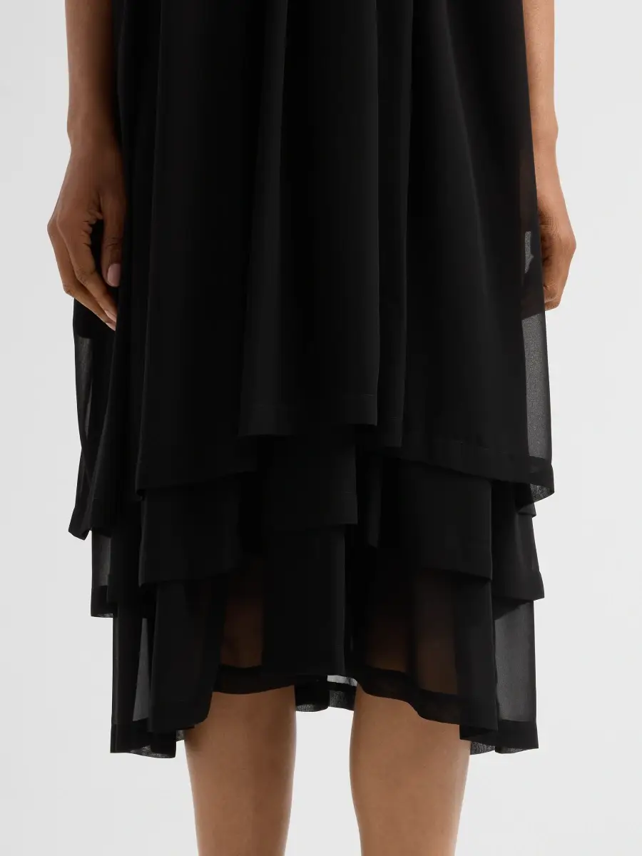 Comme des Garçons Women's Georgette V-Neck Midi Dress | Thumbnail 5 Comme des Garçons Women's Georgette V-Neck Midi Dress | Thumbnail 5